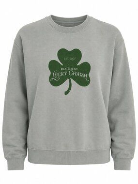 Club Pilates Lucky Charm Shamrock Graphic Sweatshirt XS